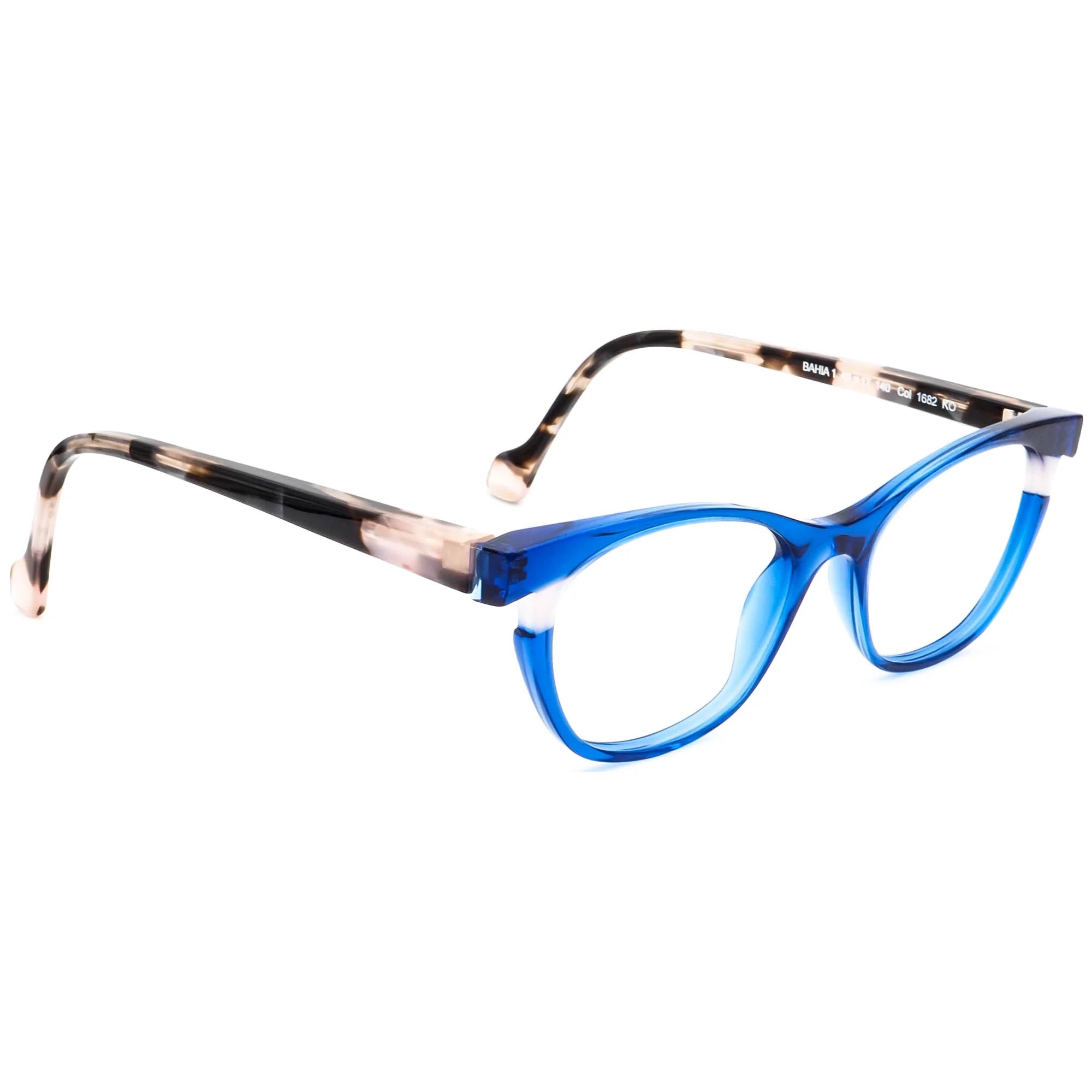 Face A Face Bahia 1 Col.1682 — three-quarter view, electric blue cat-eye