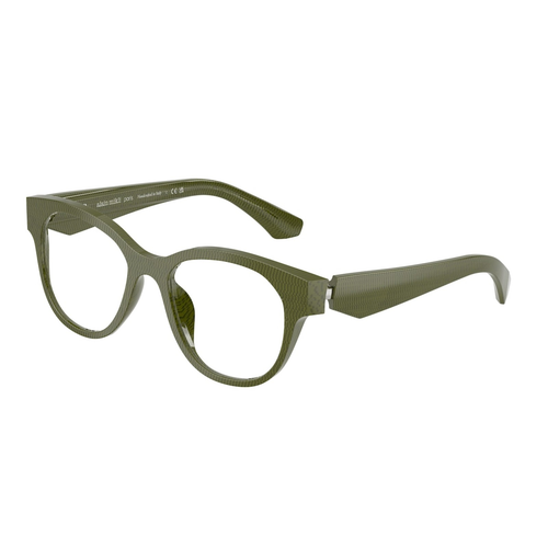 Alain Mikli AO3526 Colour 005 — olive green textured acetate cat-eye eyeglasses