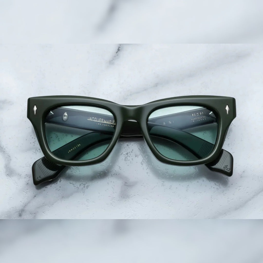 Jacques Marie Mage Dealan Sunglasses - Evergreen