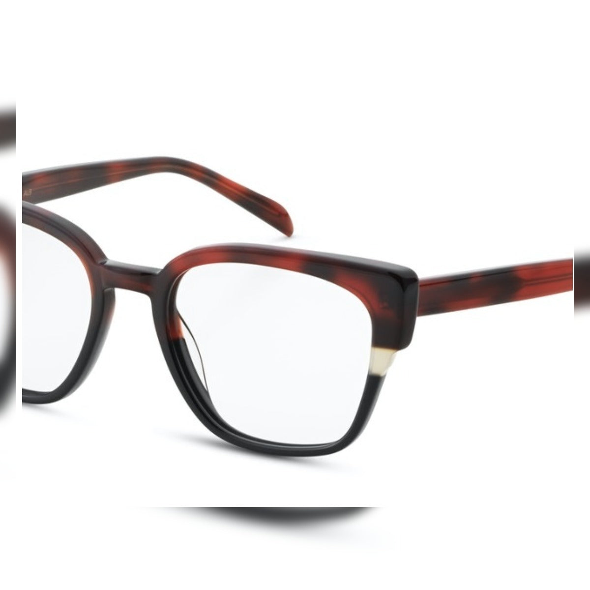 Orgreen Eja AO56 acetate optical frames in deep red-brown tortoiseshell with gold hinge