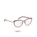 Orgreen Pomp 1042 optical frames in matte red with gold temples and black tips