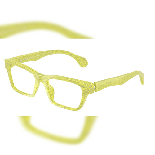 Alain Mikli AO3515 Colour 003 — chartreuse yellow textured acetate eyeglasses