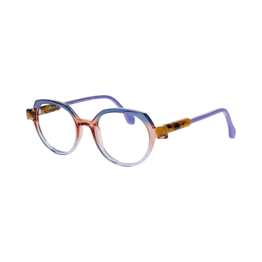 Face A Face Kyoto 1 Col.4592 — front view, periwinkle to blush gradient geometric frame with lavender temples